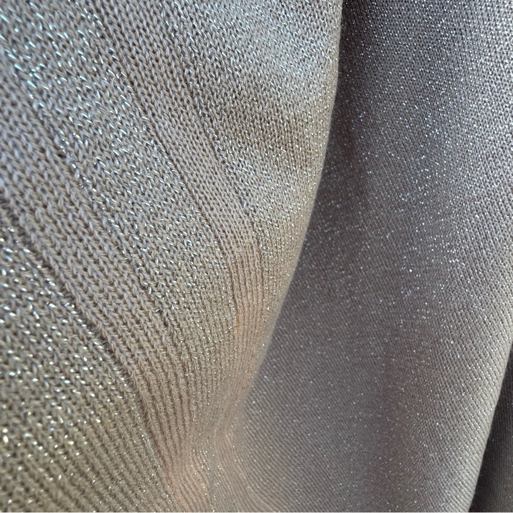 Lauren Ralph Lauren Black Label Gold‎ Metallic Kimono Wrap Reversible OS Sweater - Picture 3 of 12
